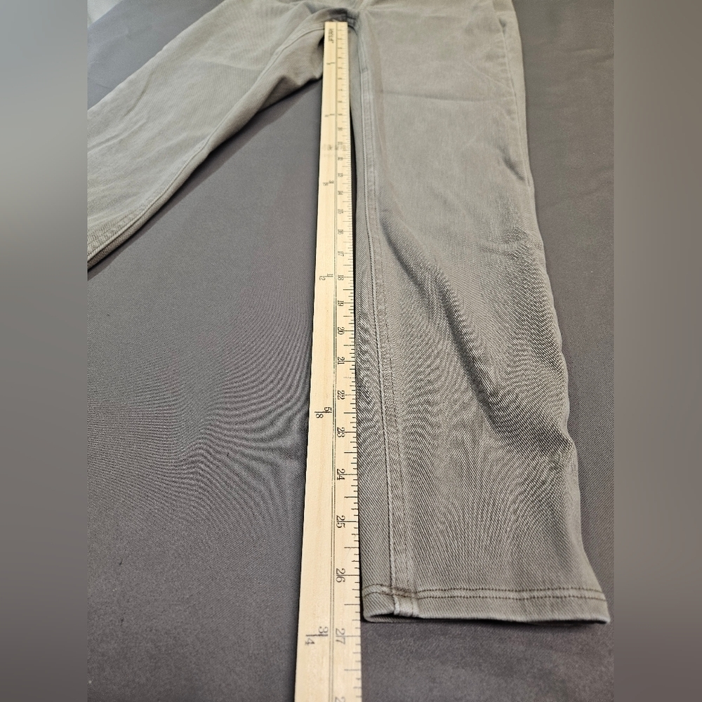 SPANX JEAN-ISH ANKLE Gray Pull On Shaping Stretch Denim Leggings  Size M - Picture 4 of 11